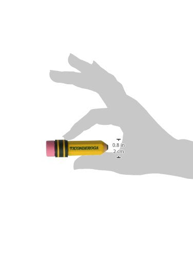 TICONDEROGA Erasers, Pencil Shaped, Yellow (38936) (Pack of 432) - size: 432 Count (Pack of 12), style: Yellow, 36 Count