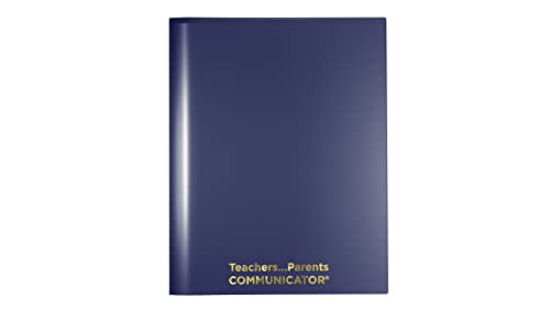 Nicky's Folder® English Communicator, Parent-Teacher Folder, Patented Tear-Resistant, Flexible Plastic, 2 Inside Pockets, 2 Exterior Sleeves, Letter Size Paper, Single Color (24 Pack) (Navy Blue) - color: Navy Blue