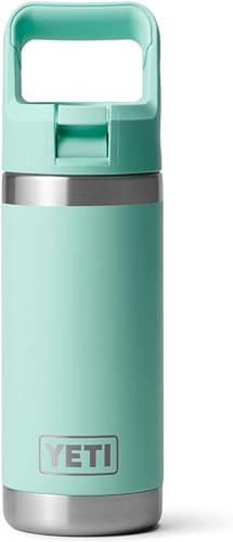 YETI Rambler Jr. 12 oz Kids Bottle, with Straw Cap - color: Seafoam