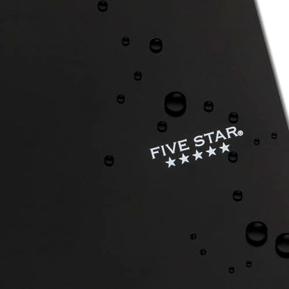 Five Star Spiral Notebook, 3 Subject, Wide Ruled, 8" x 10-1/2" | 150 Sheets | Black | Pack of 2 | Study App - color: Black, size: 8" x 10-1/2" (Pack of 2)