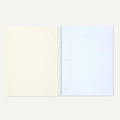 Amazon Basics Wide-Ruled Spiral Notebooks, 8" x 10-1/2", 70 Sheets, Black, 2-Pack - color: Black, style: Wide Ruled 2-pack