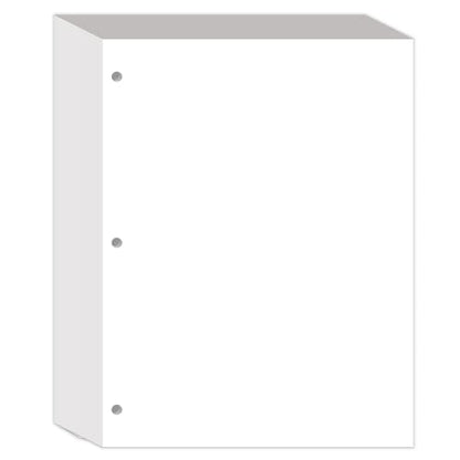 (3-Pack) 3-Hole Punched Blank Paper - 300 Sheets/600 Pages Loose Leaf Papers, 100 GSM, Paper Refills for Large Leather Journal/Filofax Binders, 8" x 10.5" - size: 8" x 10.5", style: 3-Pack