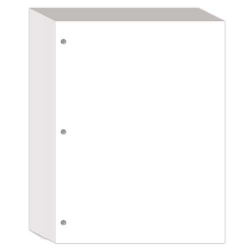 (3-Pack) 3-Hole Punched Blank Paper - 300 Sheets/600 Pages Loose Leaf Papers, 100 GSM, Paper Refills for Large Leather Journal/Filofax Binders, 8" x 10.5" - size: 8" x 10.5", style: 3-Pack