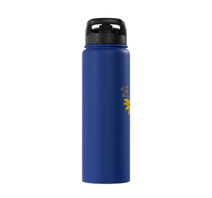 Occupational Therapy Sunflower OTA Occupational Therapist Stainless Steel Insulated Water Bottle - color: Royal Blue