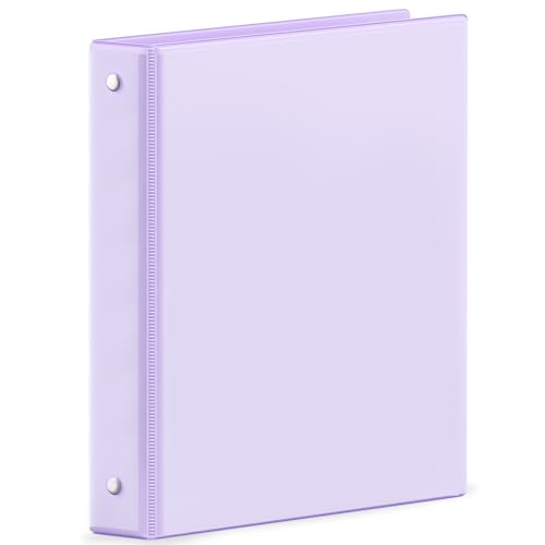 SUNEE Purple Binder 1 Inch 3 Ring 1 Pack, Holds 175 Sheets of Letter Paper, Clear View 1" Three Ring PVC-Free (Fit 8.5x11 Inches) for School or Office Supplies - color: Purple, size: 1 Inch
