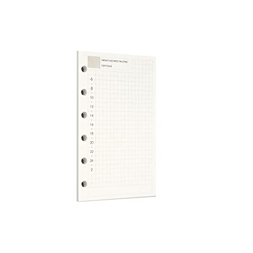 Zelten 45 Sheets 90 Pages Colorful Loose Leaf Punched Paper Refills Paper for 6 Hole Binder Personal Organizer Diary Notebook Refillable Planner (A7, Daily Planner) - color: Daily Planner, size: A7/6 Hole