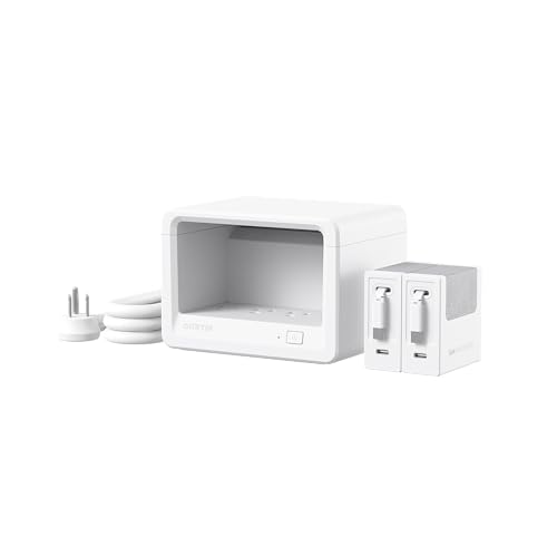 Gitryin 10-in-1 Desktop Charging Station with 2 Retractable Wall Chargers, 40W USB-C Power Strip with 6 AC, 2 USB C, 2 Type-C 33.5in Cables, Extension Cord with 1020J Surge Protection for Home Office - size: With 2 Type-C Chargers