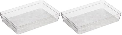 Oggi Clear Drawer Organizer | 6" X 9" | Pack of 2 | For Kitchen & Office | Utensil Storage - size: 6" by 9" (Pack of 2)