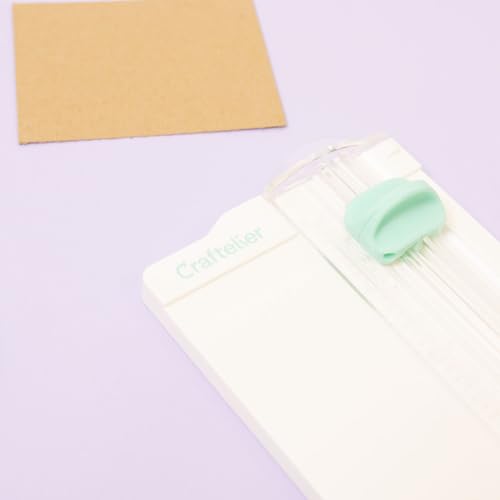 Craftelier - Paper Trimmer and Score Board for Paper Crafts | Mini Cutting Board Tool for Scrapbooking Supplies | Card Making, Small Business Essentials | Size 3.5 x 6.7 inches - size: 3.5 x 6.7 inches
