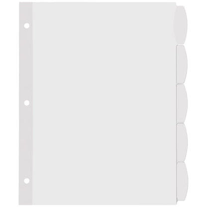 Avery Big Tab Printable White Label Dividers for 3 Ring Binders, 5 Tabs per Set, White, Great for Office Supplies, School Supplies, Organizing, and More (20 Sets of 14434) - size: One Size, style: 20 Sets