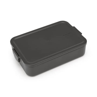 Brabantia Make & Take Large Lunch Box (Dark Gray) BPA-Free, Airtight Snap Locks, Microwave & Freezer Safe, Travel Meal Prep Container, 68oz - color: Dark Gray, style: Large Lunch Box