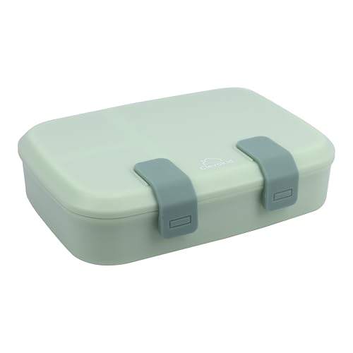 Kids Bento Explorer Lunch Box, 3 No-Mix Compartments, Microwave & Dishwasher Safe, Lightweight with Removable Tray, for Daycare, Preschool, School (Green Light Mint) - color: Green Light Mint