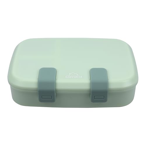Kids Bento Explorer Lunch Box, 3 No-Mix Compartments, Microwave & Dishwasher Safe, Lightweight with Removable Tray, for Daycare, Preschool, School (Green Light Mint) - color: Green Light Mint