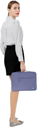 MOSISO Laptop Case 13.3 inch, 13.3 inch Laptop Sleeve with Handle | Compatible with MacBook Air/Pro 13/Pro 14, HP Dell ASUS Lenovo, Polyester Multifunctional Computer Bag, Lavender Gray - color: Lavender Gray, size: 13.3 inch
