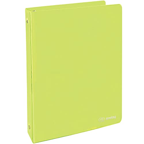 Enday 1 Inch Binder, Green 3 Ring Binder 1 Inch, Heavy Duty Three Ring Binder, 175 Sheets Capacity - One Inch Binder for Home School and Office. - color: Green, size: 1-Inch