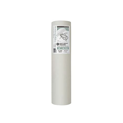 Borden & Riley 18" x 20 Yards #51H Heavyweight Tracing Paper Roll, 57 GSM/38 LB, 1 Roll Each (51HR182000)