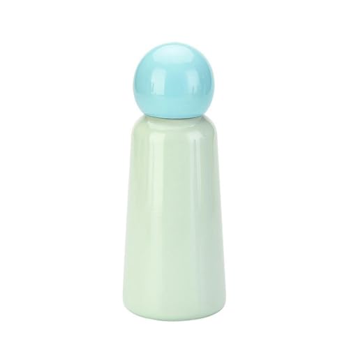 350ML/12oz Creative and Cute Stainless Steel Insulated Cup, Student Portable Outdoor Sports Water Bottle - Blue and Blue Style - 350ML - color: Blue-blue Style