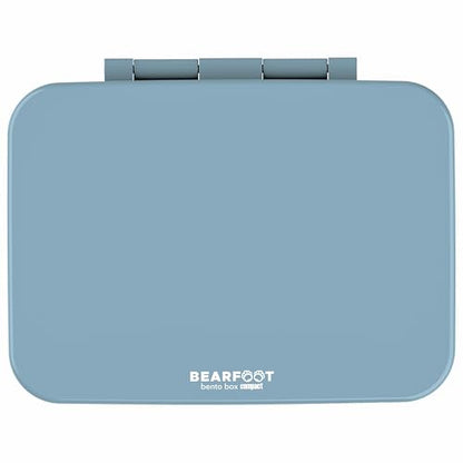 BEARFOOT Kids Lunch Box with Compartments – Compact & Lightweight | Leak-Proof, BPA-Free, Dishwasher Safe | Hand-Drawn Design for Preschool, School, Travel (Blue, 2.75 Cups) - color: Blue, size: 2.75 Cups