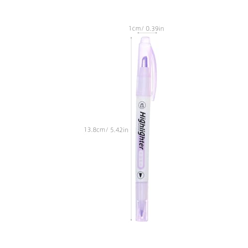 LALAFINA 6 Pack Dual Tip Highlighters Clear View Highlighter for School,Office, Bible, Notes, Journaling, Planners