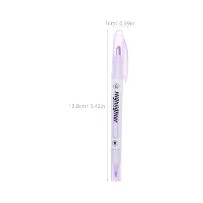 LALAFINA 6 Pack Dual Tip Highlighters Clear View Highlighter for School,Office, Bible, Notes, Journaling, Planners