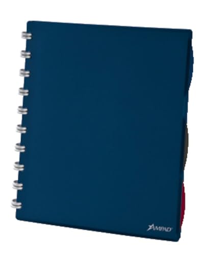Ampad Versa Crossover Notebook, Letter Size, Wide-Ruled, Navy, 60 Sheets (25-634)