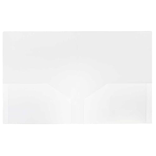 JAM PAPER Heavy Duty Plastic 2 Pocket Extra Tough School Folders - Clear - 3/Pack - color: Clear, size: 3 Per Pack