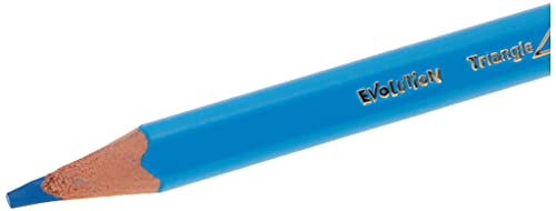 BIC Kids Evolution Triangle Coloured Pencils, Ideal for Small Kids 2 Years and Up, Extra Resistant, 12 Pack