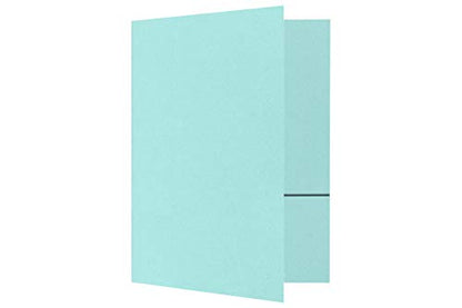 LUXPaper 9" x 12" Presentation Folders | Two Pocket | Seafoam Blue | 100lb. Cover | 10 Qty - color: Seafoam
