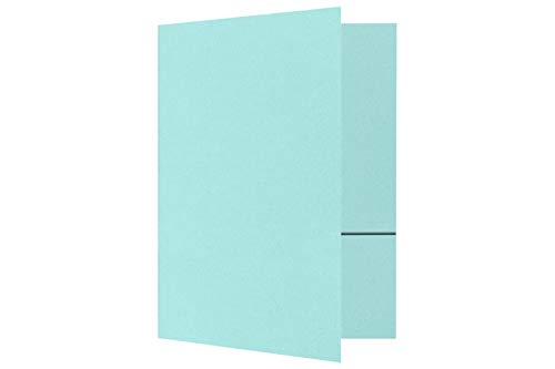 LUXPaper 9" x 12" Presentation Folders | Two Pocket | Seafoam Blue | 100lb. Cover | 10 Qty - color: Seafoam