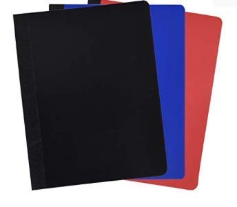 Mintra Office Poly Composition Book (3 Pack, Black Blue Red) - color: Black, Blue, Red, size: 7.5in x 9.75in (3 Pack)