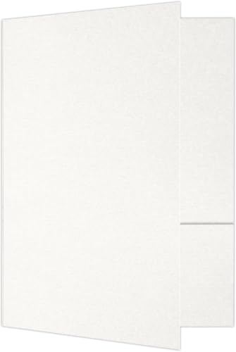 LUXPaper 9" x 12" Presentation Folders | Two Pocket | White Linen | 100lb. Cover | 10 Qty - color: White Linen