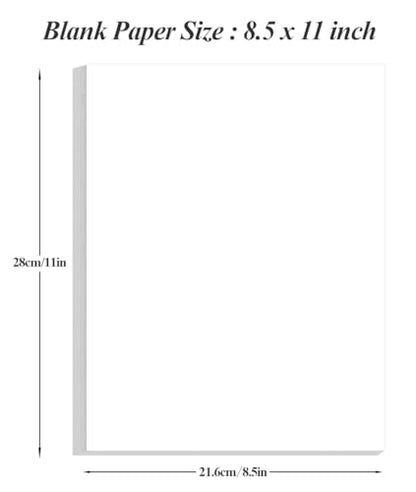 8.5" x 11" Printer Paper - 100 Sheets/200 Pages White Copy Paper, 20 lb Letter Size Papers Printing in Office/School/Home - size: 1-Pack(8.5" x 11")