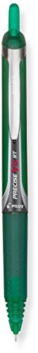 PILOT, Precise V5 RT Refillable & Retractable Rolling Ball Pens, Extra Fine Point 0.5 mm, Green, 12 Count (Pack of 12) - color: Green, size: 12 Count (Pack of 12)