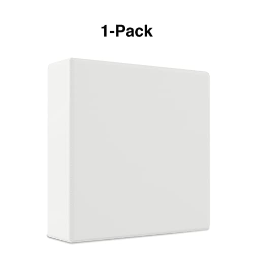 Staples Economy 3 Inch 3-Ring View Binders, White, Holds Up to 600 Sheets, Lightweight Large-Capacity Binders for School & Office, 3 Pack - color: White, size: 3 Pack, style: 3'' Inch