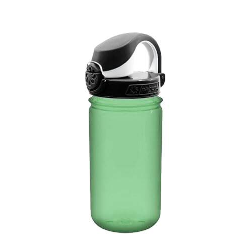 Nalgene Kids' 12 oz On The Fly Lock-Top Water Bottle, Glow Green - color: Glow Green, size: 12 Ounces