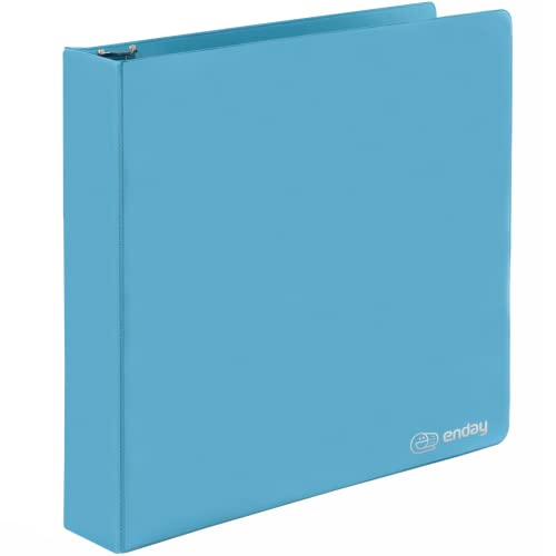 Enday 2 Inch 3 Ring Binder, Blue Heavy Duty Three Ring Binder, 480 Sheets Capacity - 2 Inch Binder for Home School and Office. - color: Blue, size: 2-Inch
