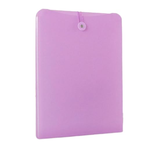 Vertical Expanding Accordion Folder with 7 Pockets Paperwork Organizer Document Wallet Briefcase Business File Organizer Bag A4 Letter Size Elastic Rope Closure Purple - color: Purple