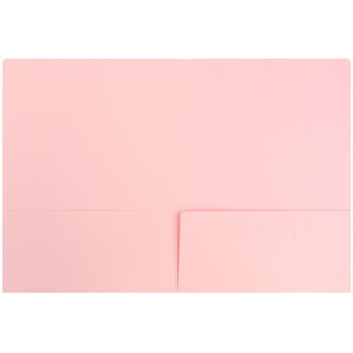 LUXPaper 9" x 12" Presentation Folders | Two Pocket | Candy Pink | 100lb. Cover | 10 Qty - color: Candy Pink