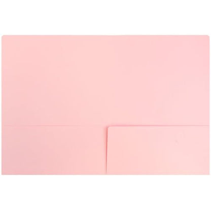 LUXPaper 9" x 12" Presentation Folders | Two Pocket | Candy Pink | 100lb. Cover | 10 Qty - color: Candy Pink