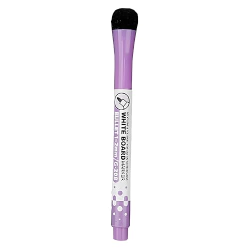 Magnetic Whiteboard Markers With Erase Fine Tip Dry Erase Markers, Magnetic Whiteboard Pen Writing Drawing Erasable Board Marker Office Supplies，Fine Tip, Low Odor White Board Markers Perfect（Purple）