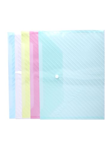 10 Pcs Clear Plastic File Folders 12.5 × 9 Inch Colorful Folders for Documents, Files, Paper at School Office Home
