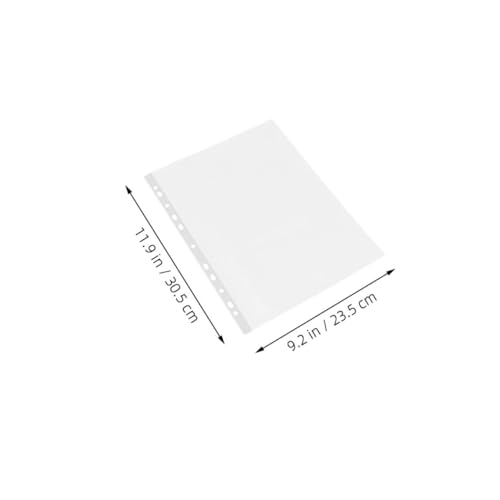 DOITOOL 100pcs Clear Sheet Protectors Heavy Duty Page Sleeves for Binders Document Protectors for Photos Recipes Certificates Material Top Loading Design
