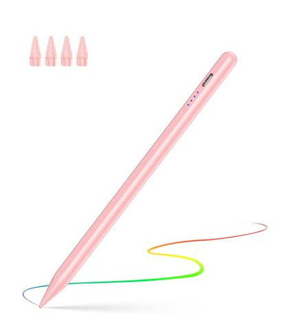 CMARS Pen for iPad 11th 10th Gen, Fast Charge for Pad Pencil with Tilt & Palm Rejection, Digital Pen for 2018-2026 Apple iPad 6-11th Gen/A16, Pro 13"/12.9"/11”/M4/M5, Air 3/4/5/M2/M3/M4, Mini 5/6 Pink - color: Pink
