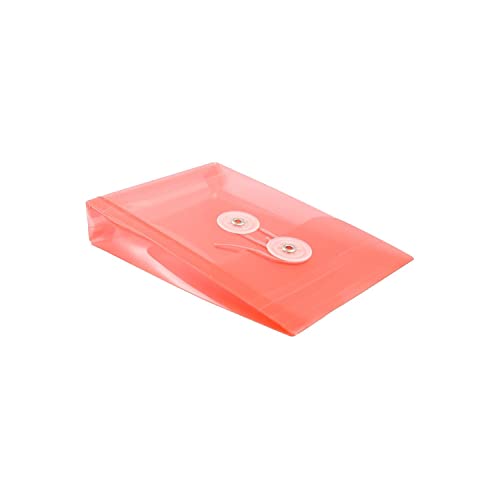 JAM PAPER Plastic Envelopes with Button & String Tie Closure - 4 1/4 x 6 1/4 - Red - 12/Pack - color: Red, size: 4 x 6