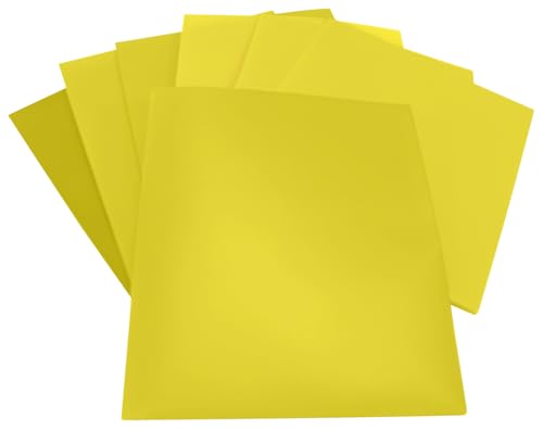 School Smart 2-Pocket Poly Folders, Yellow, Pack of 25 - color: Yellow, style: No Fasteners