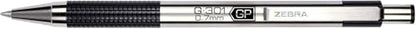 Zebra Pen STEEL G-301 Retractable Gel Pen, Black Ink, 0.7mm, 2-Pack | Stainless Steel Barrel, Textured Grip, Easy-Glide Smooth, Skipless Ink, Fine Point Tip, Professional Design (41312) - color: Black B