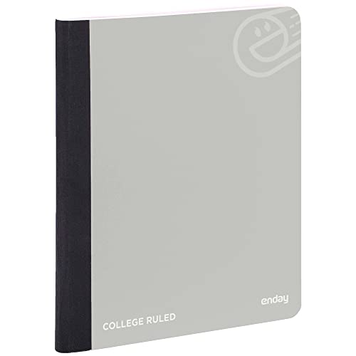 Enday Composition Notebooks College Ruled Paper, Grey Hard Cover Composition Notebook, Premium Lined Composition Books, 100 Sheets Ruled Notebook - color: Grey, style: College-Ruled