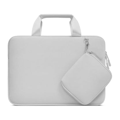 MOSISO Laptop Case 13.3 inch, 13-13.3 inch Laptop Sleeve Bag Compatible with MacBook Air/Pro 13 / Pro 14, HP Dell ASUS, Neoprene Carrying Computer Bag with Handle&Detachable Small Case, Gray - color: Gray, size: 13.3 inch