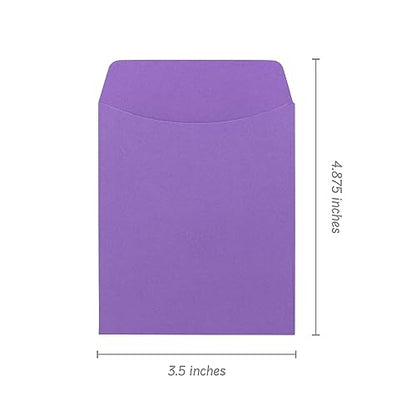 Hygloss 30 Pcs Library Card Pockets 3.5x5 Inch - Self-Adhesive Pocket Envelopes - Purple Classroom Envelope Pockets - Ideal for Organizing - Colorful Small Library Book Pocket - color: Purple, style: 30 Pockets