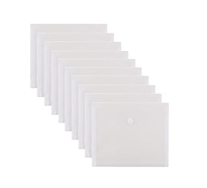 8.5 x 11 Letter Sized Clear Plastic Envelopes with Expanding Gusset Document File Storage Holder 10 Pack Hook Loop Closure - color: 10 Pack